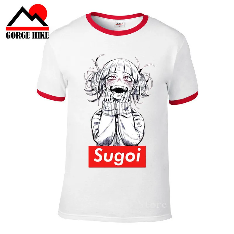 Японская забавная Мужская футболка Ahegao из аниме Sugoi himiko боку без героев академии