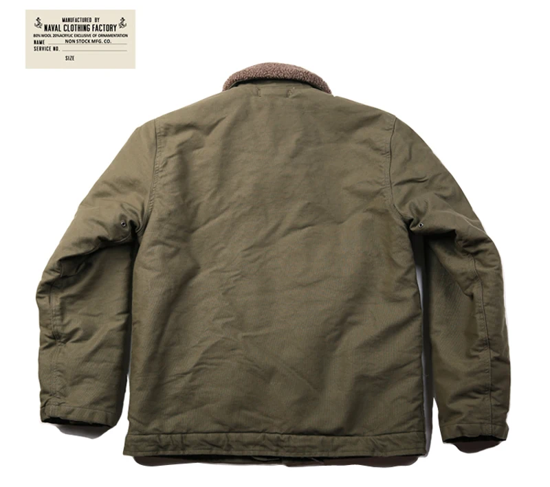 NON шток Винтаж ВМС США N-1 палуба зимняя куртка USN Для Мужчин Армия хлопок пальто Slim Fit N1