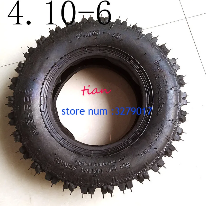 

Free Shipping Good Quality 4.10-6 Tyre and Rim Fit All Models ATV Go Kart MIni Quad 47cc 49cc Snowplow Tires Snowmobile Tires