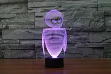 The new 7 color font b 3D b font USB creative Nightlight font b LED b