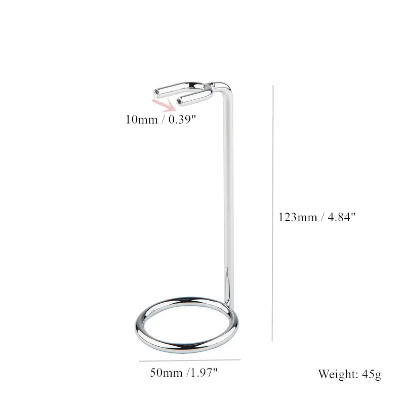 Мужская металлическая подставка для бритвы, бритвенная база, хромированная Серебряная бритва для бритья, бритва для чистки бороды, бритвенный комплект картриджа, легко носить с собой, большой размер