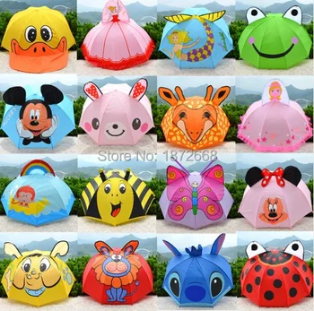 

3-7age children kids umbrella shark car princess rabbit primary school umbrella long handle sun protection Children's day 10pcs