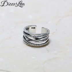 Преувеличенные Индивидуальные настоящее серебро 925 проба Многослойные кольца для женщин новая мода регулируемые роскошные кольца оптовая