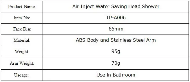 Air вводить экономии воды душем(TP-A006)-30%-70% экономии воды