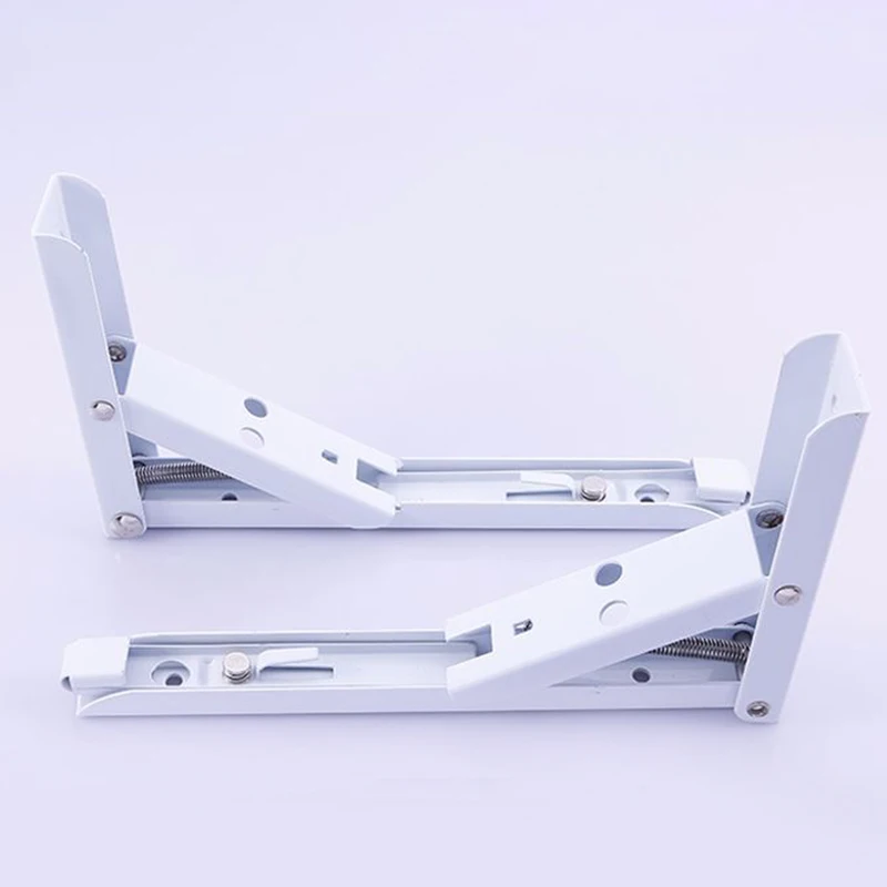 

Newest 2 Pcs Folding Bracket Stainless Steel Triangular Release Wall Mount Support for Shelf Desk
