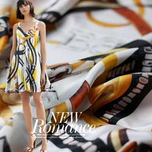 Высококачественная цифровая печать пояса из шелкового крепа для летнего платья 110 см шириной 12 Momme модная ткань DIY шитье Горячий