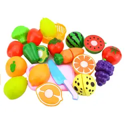 Фрукты растительная пища режущего инструмента набор ролевая игра кухонная игрушечная еда для детей Обучающие игрушки по произвольному