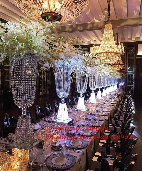 K5 хрустальный свадебный центральный элемент, свадебные настольные люстры, подставка для цветов, без цветов, украшение дома, подставка для свадебного торта