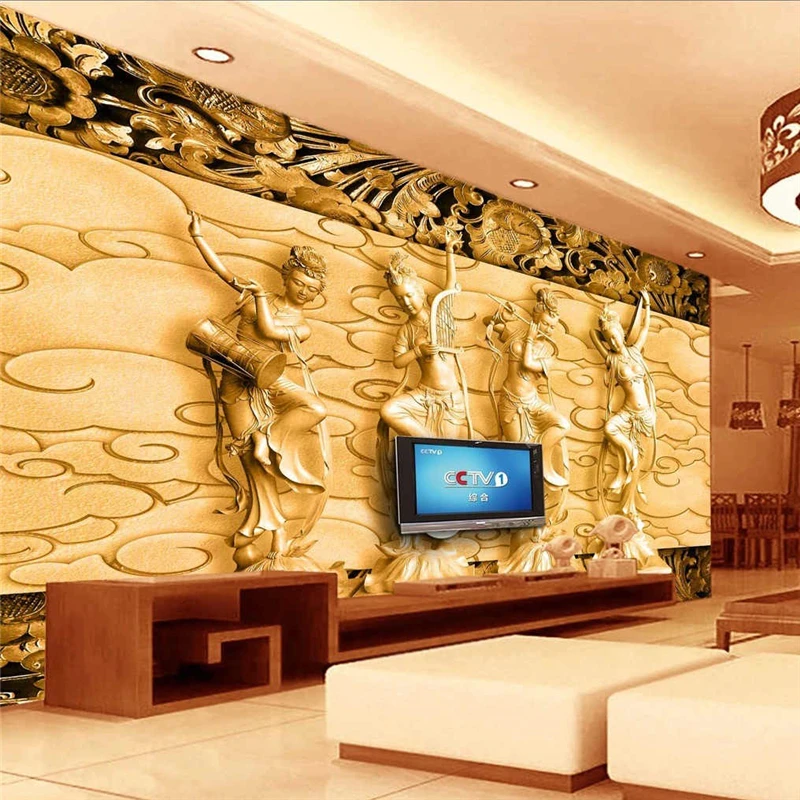 

beibehang photo wallpaper for Living room entrance background Feitian pictures fairy bedroom ceiling mural wall paper wall mural