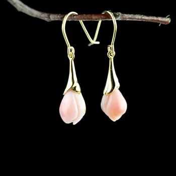 

KJJEAXCMY S925 silver jewelry special queen Bay tulip fashion lady Earrings