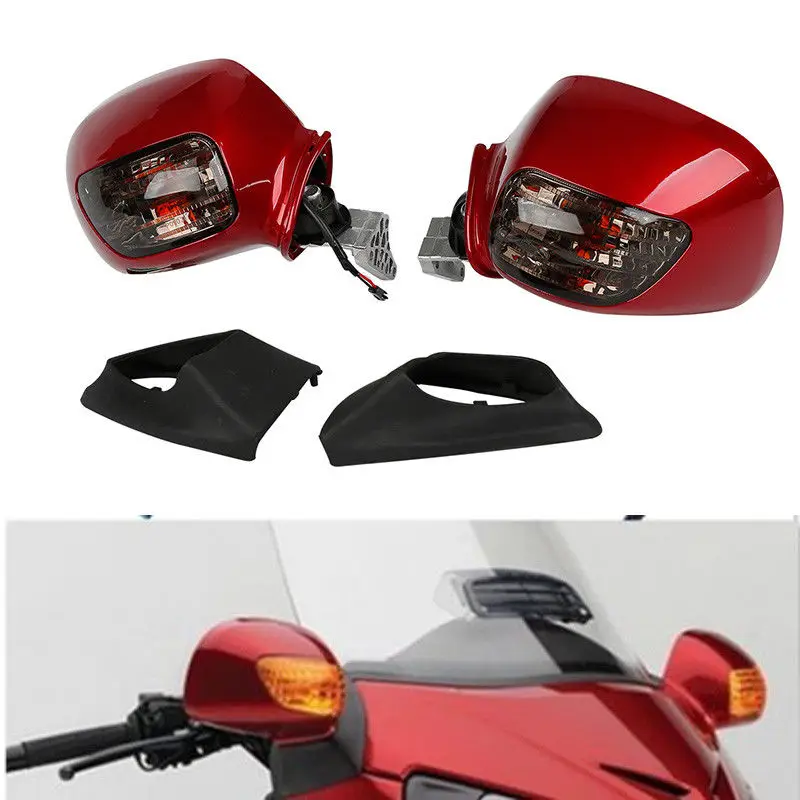 

Pair Rear View Mirror W/Turn Signal for Honda Goldwing GL1800 2001-2012 03 04 05