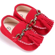 Для новорожденных, для маленьких мальчиков и девочек Детские Мокасины Мягкие Moccs, обувь с кисточками, Bebe бахрома мягкая подошва, не скользящая обувь для колыбельки