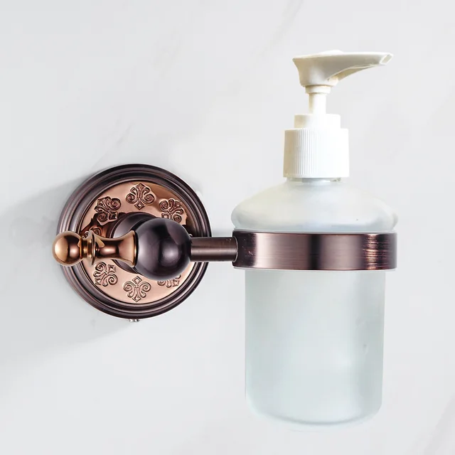 Buy Bronze Liquid Soap Dispenser Brass Double Bathroom