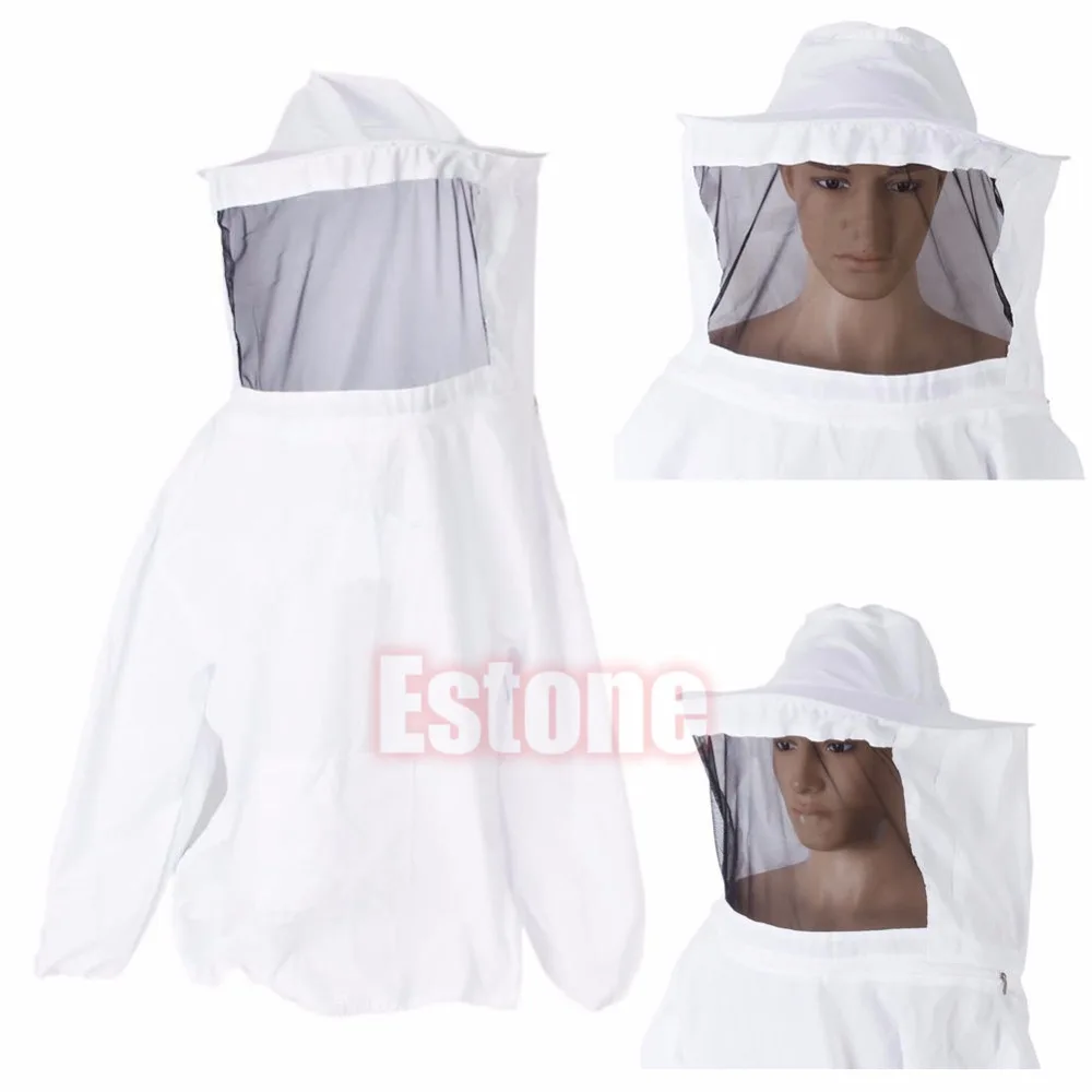 

Beekeeping Veil Long Sleeves Suit Hat Beekeeper Smock Protective Coat Zip Jacket