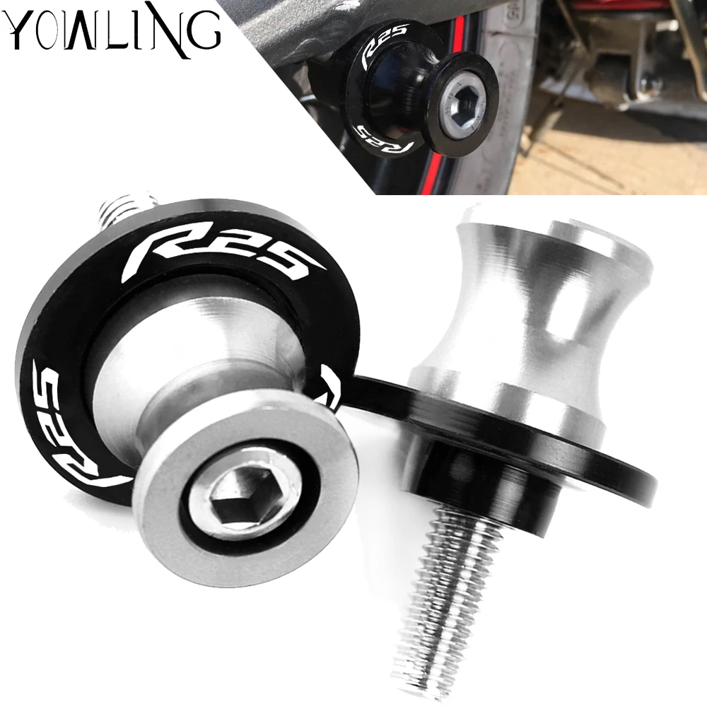 

6MM YZF R25 Motorcycle accessories Swingarm Spools slider M6 stand screws For yamaha r25 YZFR25 YZF-R25 2015 2016 2017 2018 2019