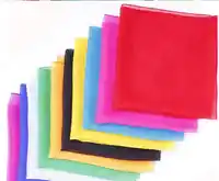 60 ชิ้น Magic Silk (45*45 เซนติเมตร) ผ้าพันคอ magic Tricks ใช้สำหรับผ้าไหมปรากฏ magic wand เคล็ดลับ thumb magic prop ขายส่ง