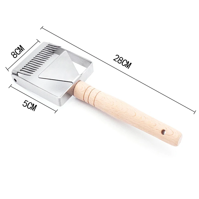 Stainless Steel Bee Hive Honey Uncapping Fork Scraper Woodhandle Beekeeping Tool Cutting Honey Fork Balance Cutting Honey Fork