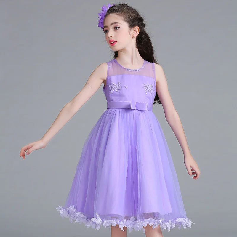 Модные Вышивка платье принцессы с цветочным принтом для Обувь девочек художник