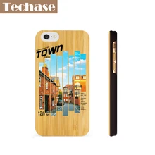 Techase деревянный Телефонные Чехлы полноцветная печать на iPhone 5/6/6 s/7 задняя крышка для Samsung Galaxy s7 Edge дерево+ PC защитный Чехлы для мангала