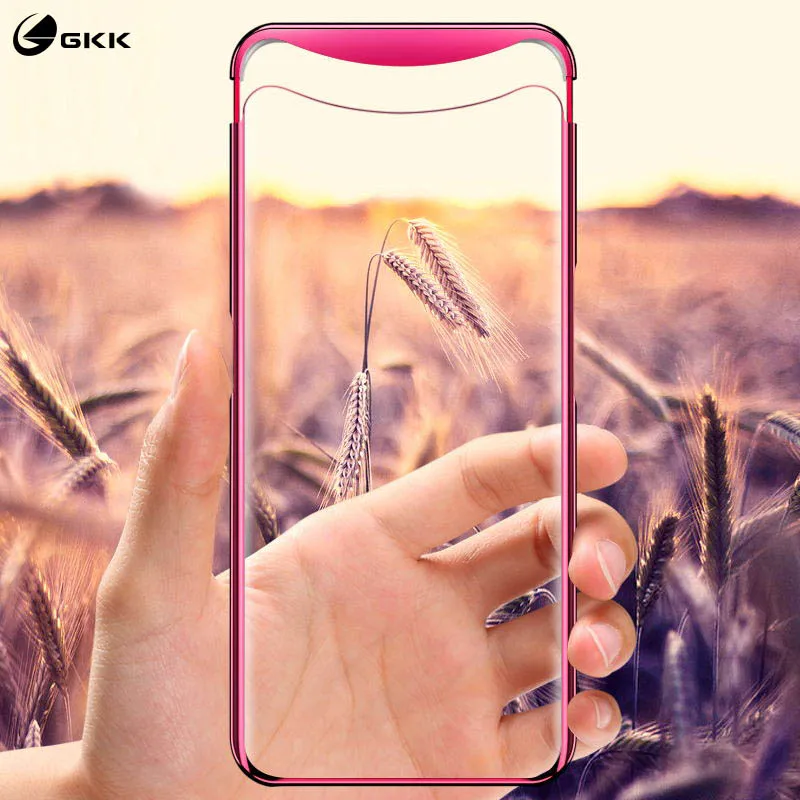 GKK Роскошный чехол для OPPO Find X прозрачный Гальванизированный полуобернутый