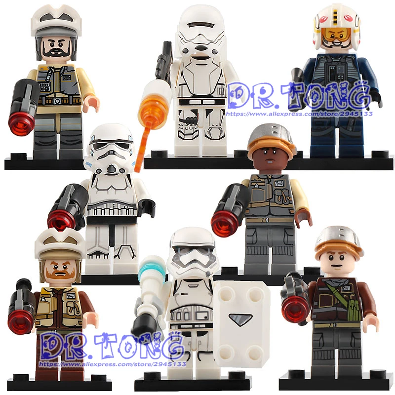 DR. Тонг 8 шт./лот Star Wars Super Heroes First Order Stormtrooper Rebel десант строительные блоки игрушки для детей C041-048