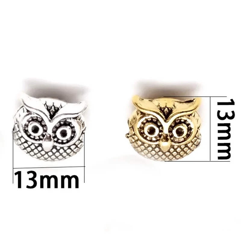 Промо акция! 10 шт 13*13 винтажные Подвески Сова голова бусины DIY цинковые вставки из