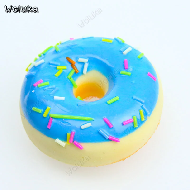 Моделирование 10 шт. пончики с красочными сахара, шторные мягкая модель Еда фон для фотосъемки аксессуары CD50 T10 - Цвет: Blue Donut X 1