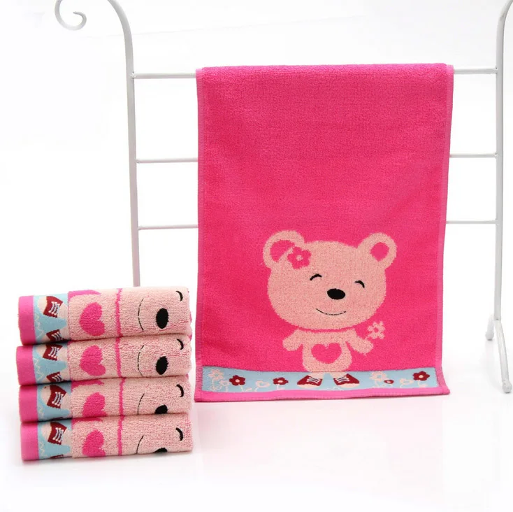 (2Pieces/Lot) 100 cotton Towel Face Hand Towel Cartoon kids/Children