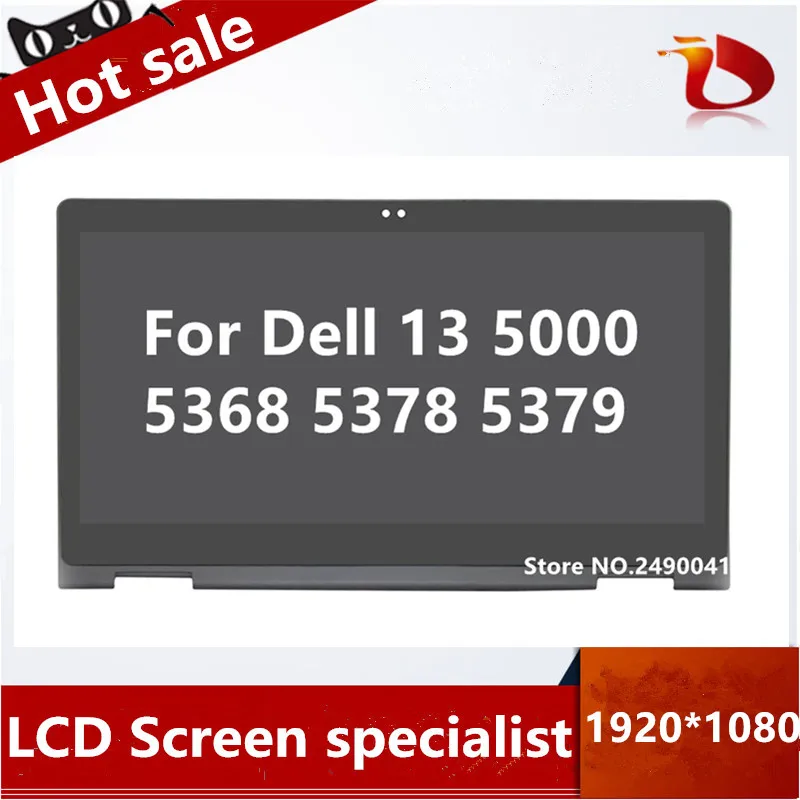ЖК-дисплей для Dell Inspiron 13 5000 5368 5378 5379 P69G FHD панель сенсорное стекло дигитайзер экран