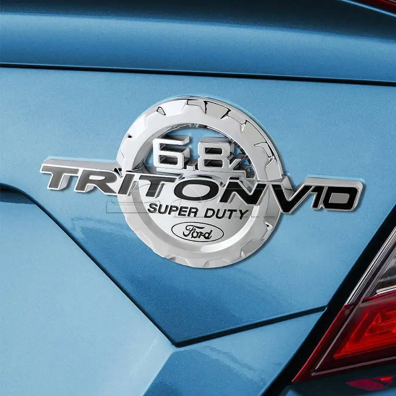 Черный красный/хром 6 8 л супермощный значок для крыльев Triton V10 F250 F350|Наклейки