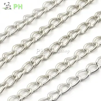

Iron Twist Chains, Silver Color, 3x2x0.6mm