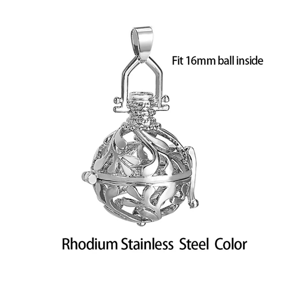 1 шт. клетка Музыкальный шар дородовой Edutation детский ароматерапия эфирное масло диффузор ожерелье медальон кулон для DIY беременности - Окраска металла: 9