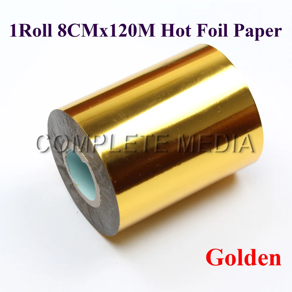 귀중한 80mmx120M 골드 로즈 실버 레이저 블랙 골드 레드 블루 핫 스탬핑 호일 열전달 냅킨 금박 PVC 카드 엠보싱