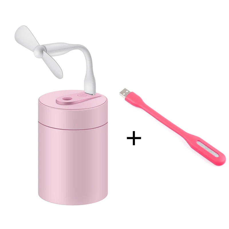 pink with usb light USB мини-увлажнитель воздуха 250 мл 2 Вт аромат увлажнитель эфирного масла диффузор тумана Fogger Multi-function для домашнего автомобиля - Название цвета: pink with usb light