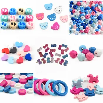 

Variety Wooden Beads Spacer Beading Wood Beads Toys for Baby Kids Toys Jewelry Makeing DIY Bracelet Necklace