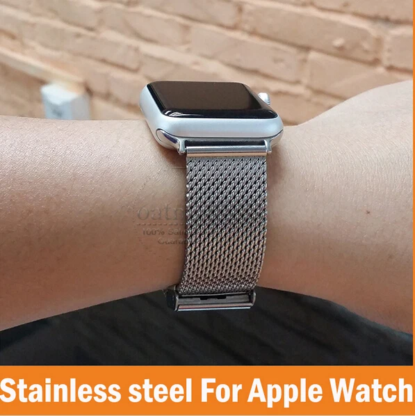 stainless steel case with milanese loop