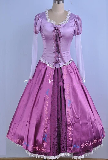 

Brand New Adult Rapunzel Fancy Dress Anime Cosplay Costume Purple Princess