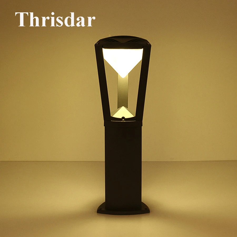

Thrisdar Diamond Outdoor Garden Landscape Pillar lawn Light Aluminum Waterproof Landscape Villa Lawn Post Lamp Bollard Light