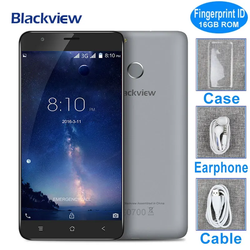 bilder für Original Blackview E7S Fingerabdruck Handy 5,5 zoll MTK6580A Quad Core Android 6.0 2 GB RAM 16 GB ROM 8MP Kamera 3G Smartphone bilder für Original Blackview E7S Fingerabdruck Handy 5,5 zoll MTK6580A Quad Core Android 6.0 2 GB RAM 16 GB ROM 8MP Kamera 3G Smartphone