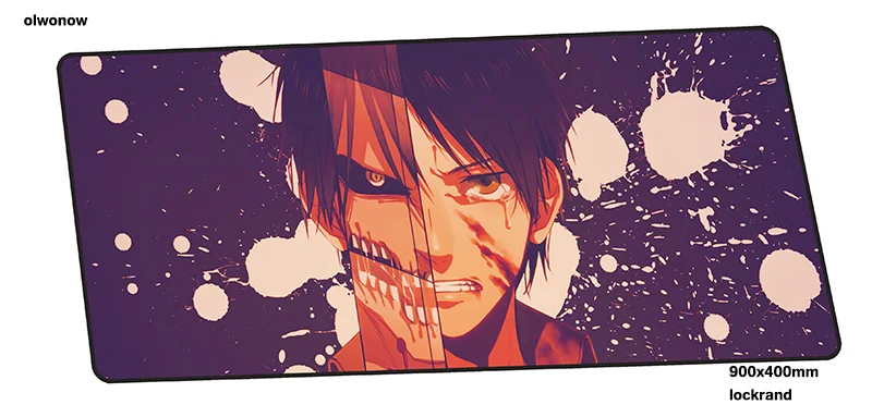 Коврик для мыши attack on titan, компьютерный геймер, лидер продаж, коврик для мыши 900x400x3 мм, милый коврик для мыши, эргономичный гаджет, офисный Настольный коврик