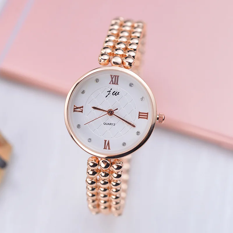 

Jw Fashion Brand Women Luxury Pearl Bracelet Gold Quartz Clock Diamond Timepiece Ladies Gift Student Wrist Watches Relojes Mujer