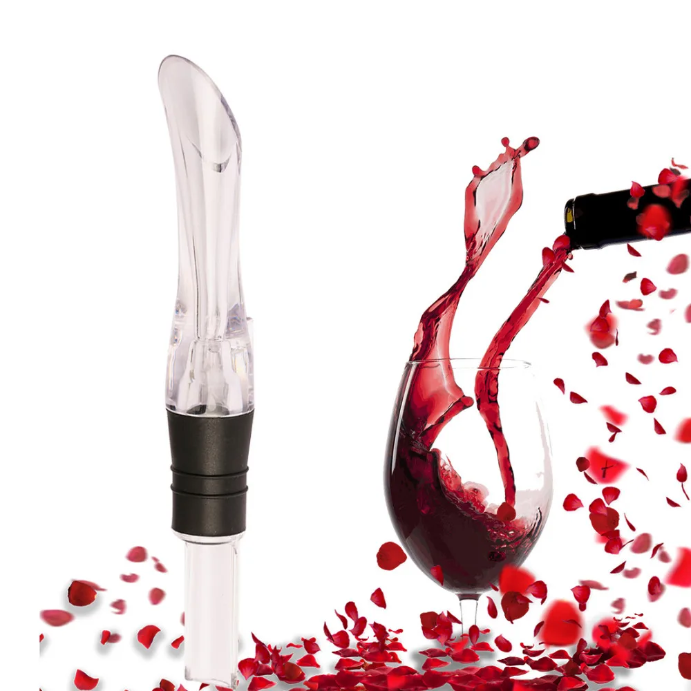 2018 New Retail 1PC Acrylic Aerating Pourer Decanter Wine Aerator Spout