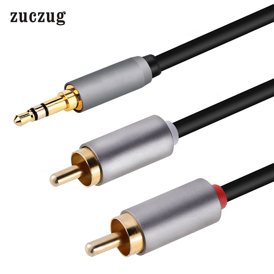 Zuczug Oxygen free copper 3.5mm Jack male to 2 RCA male Stereo Digital