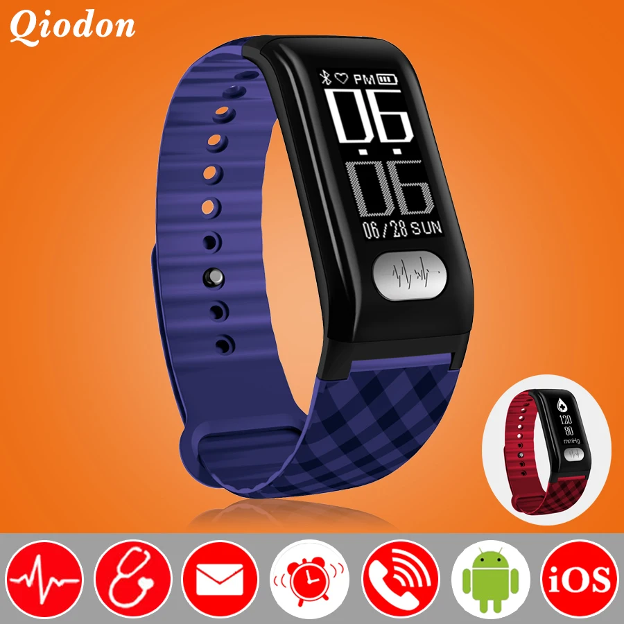 

Newest ECG Blood Pressure Heart Rate Smart Watch Smartwatch Bluetooth Connection Smart Clock Waterproof For Android iOS