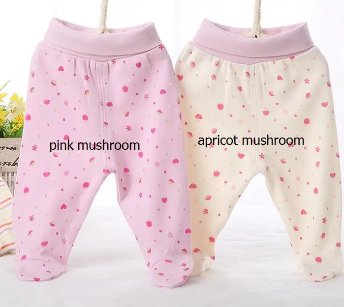 pink mushroom Штаны для малышей; сезон весна-лето; детская одежда; детские леггинсы из хлопка; Штаны для новорожденных мальчиков и девочек; одежда для малышей; брюки для новорожденных - Цвет: pink mushroom