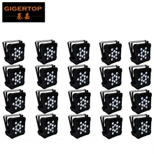TIPTOP 20 упаковка 12x12 Вт Par64 RGBW светодиодный мини-прожектор par Стандартный тонкий прожектор 150 Вт плоский сделанный в Китае черехцветные светодиоды сценический свет