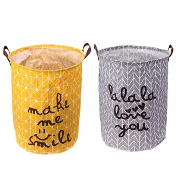 

Portable Waterproof Folding Laundry Basket Canvas Clothes Storage Baskets Sundries Storage Barrel Kids Toys Holder Organizer