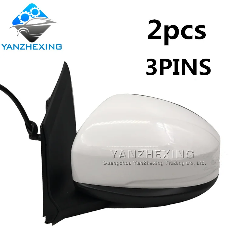 

2PCS Outer Rearview Side Mirror For HONDA CITY GM6 2015 2016 2017 2018 Base Color 3PINS Without LED / 5PINS With LED Light