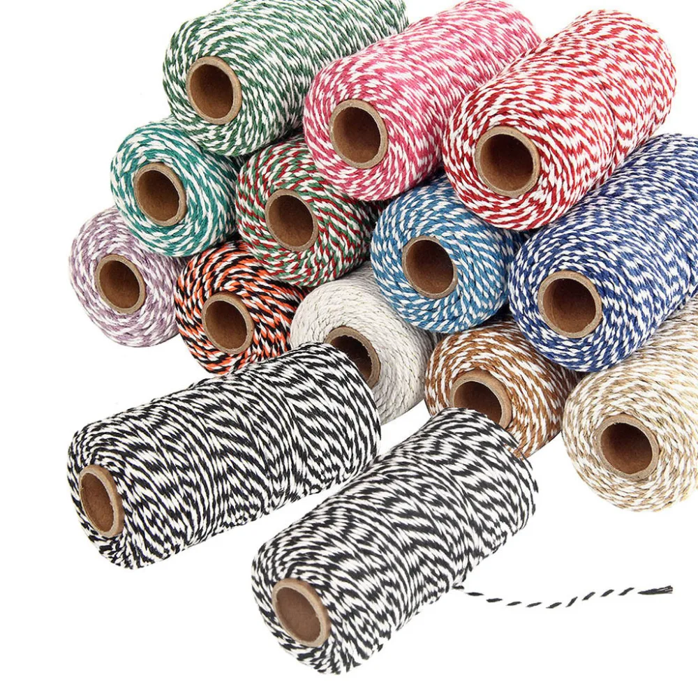 Two Colors Cotton Bakers Twine Rope Rustic Country Crafts Handmade Accessories Hot Sale |