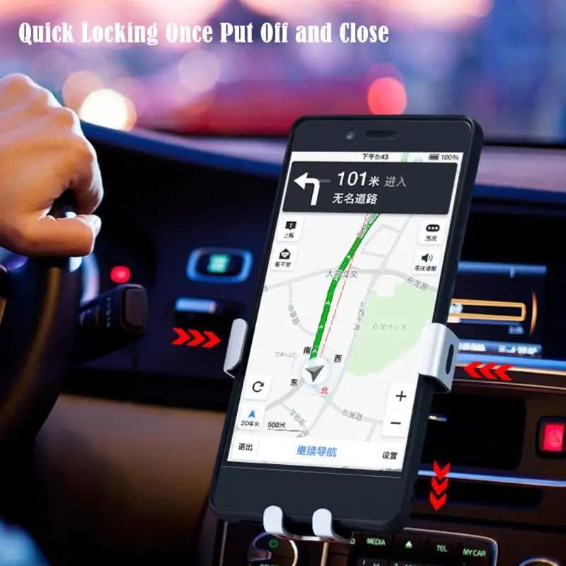 Универсальная гравитационная Автомобильная Подставка для телефона с вентиляционным отверстием и поворотом на 360 градусов, не блокирующая зрение, не занимающая место